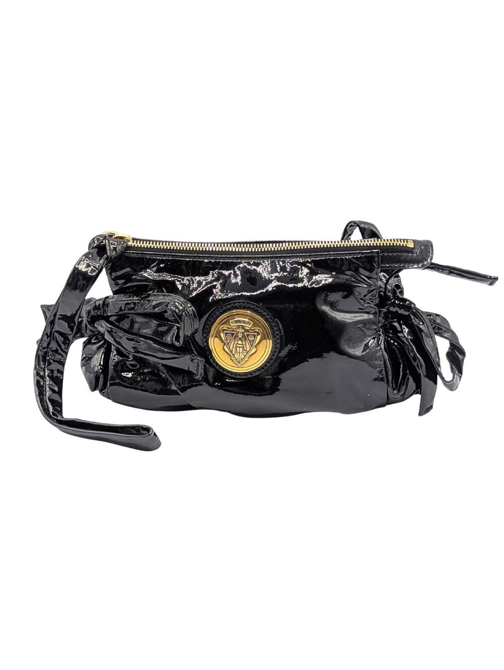 Gucci Black Patent Hysteria Small Clutch Wristlet Spring 2008